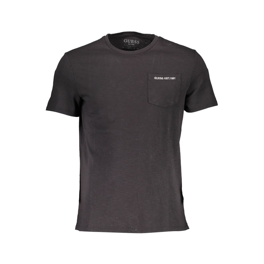 Black Cotton Men T-Shirt - GLAMHUB BOUTIQUE 