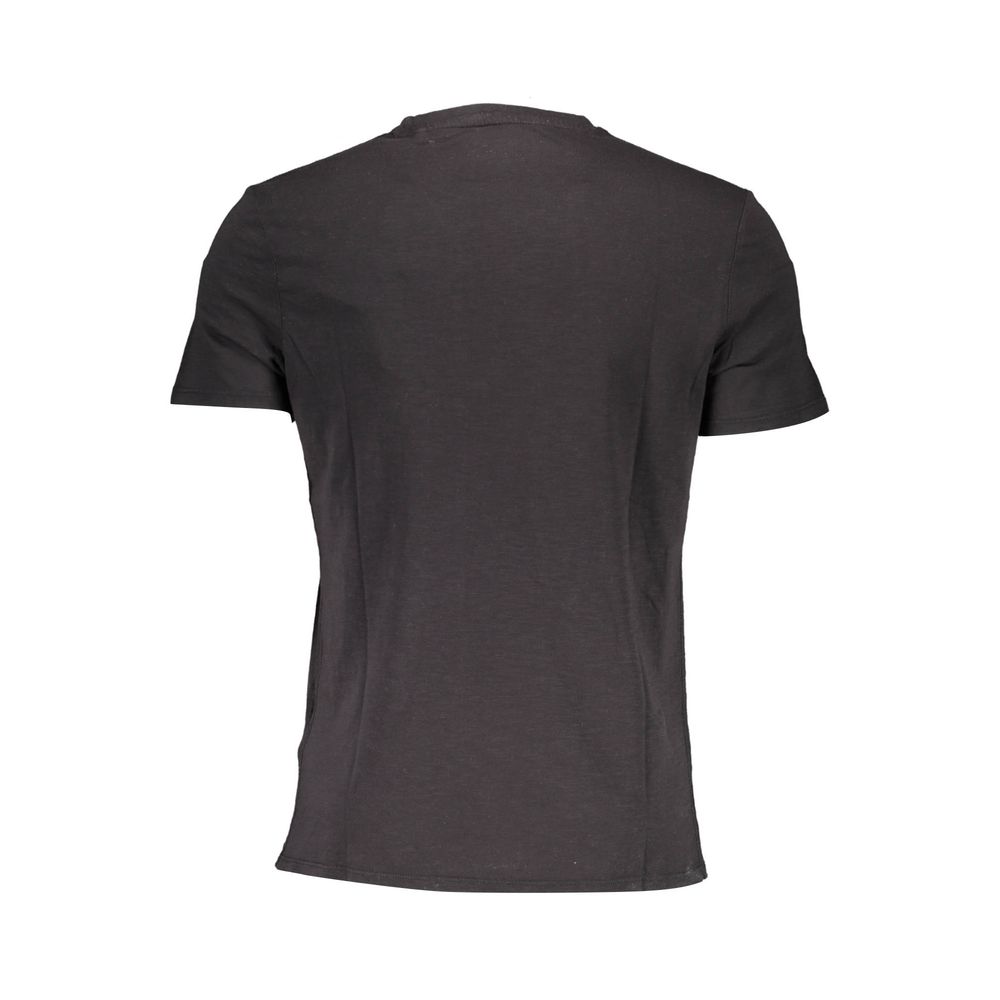 Black Cotton Men T-Shirt - GLAMHUB BOUTIQUE 