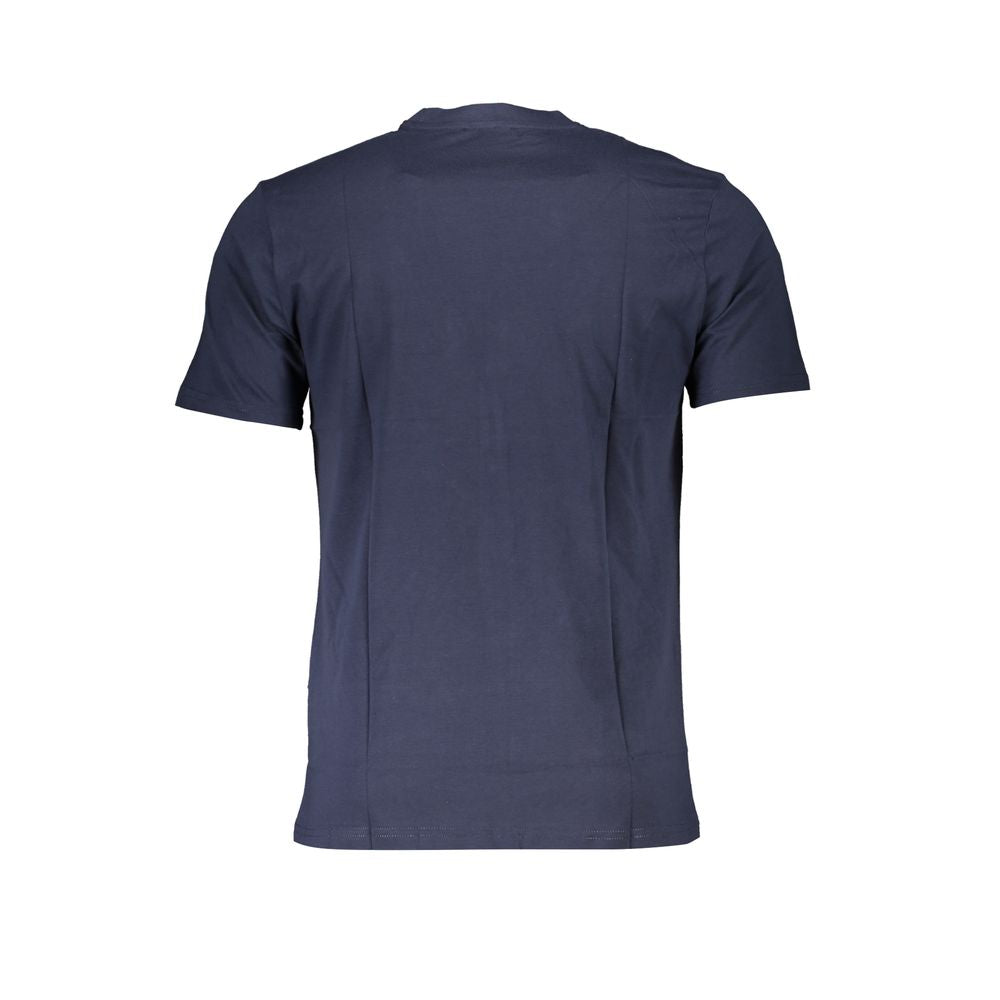 Blue Cotton T-Shirt - GlamHub Luxury and Icon Brand Clothing