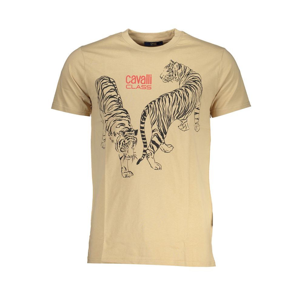 Beige Cotton T-Shirt - GlamHub Luxury and Icon Brand Clothing