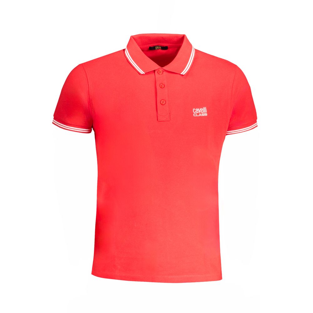 Red Cotton Polo Shirt - GlamHub Luxury and Icon Brand Clothing