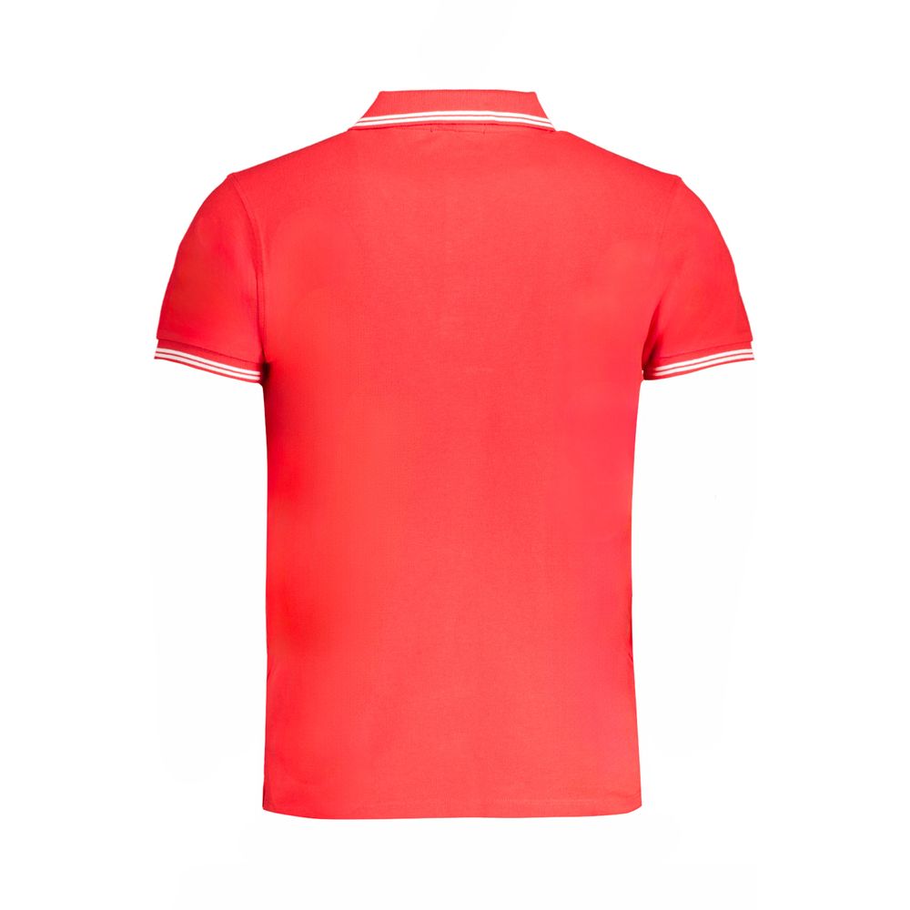 Red Cotton Polo Shirt - GlamHub Luxury and Icon Brand Clothing