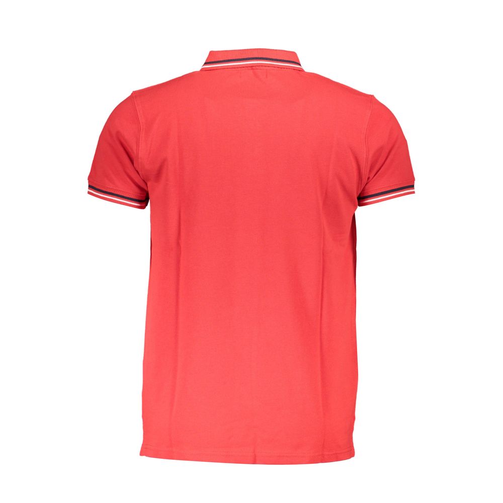 Red Cotton Polo Shirt - GlamHub Luxury and Icon Brand Clothing