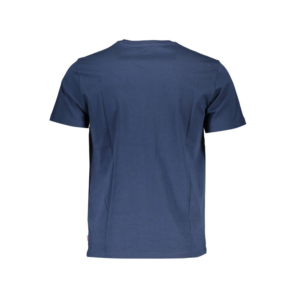 Blue Cotton Men T-Shirt - GLAMHUB BOUTIQUE 