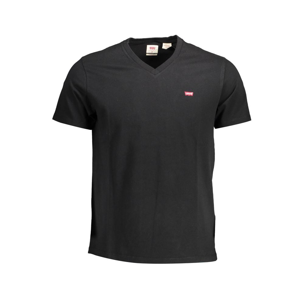 Black Cotton Men T-Shirt - GLAMHUB BOUTIQUE 