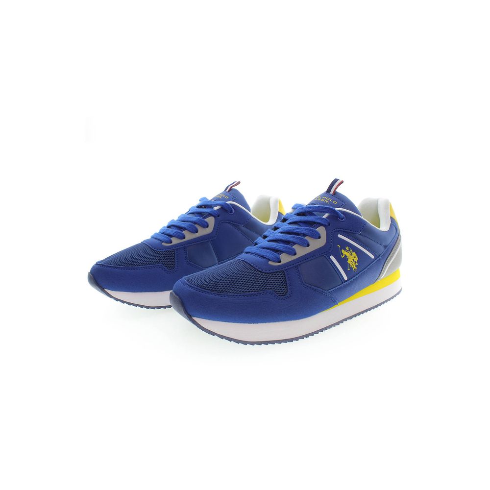 Blue Polyester Men Sneaker