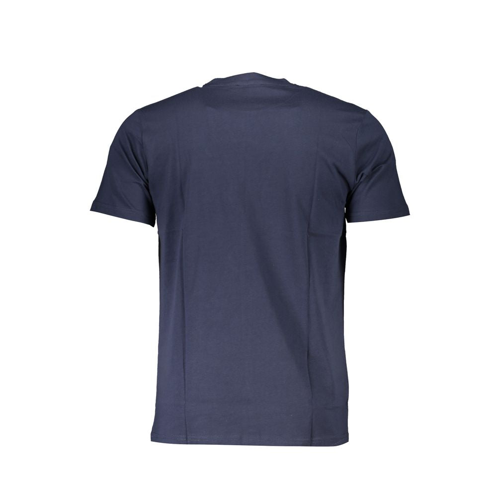 Blue Cotton T-Shirt - GlamHub Luxury and Icon Brand Clothing