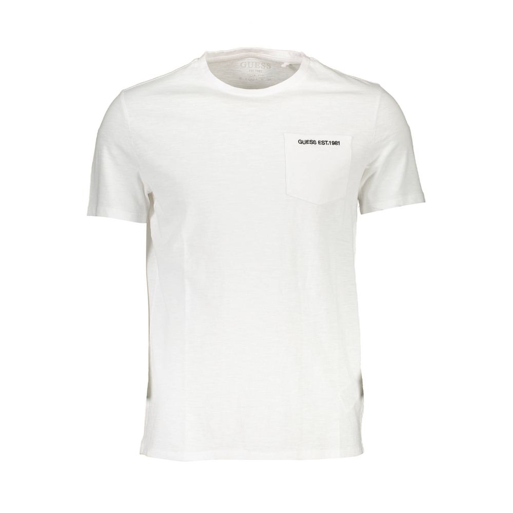 White Cotton Men T-Shirt - GLAMHUB BOUTIQUE 