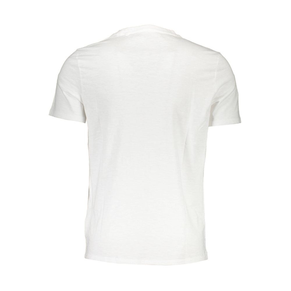 White Cotton Men T-Shirt - GLAMHUB BOUTIQUE 