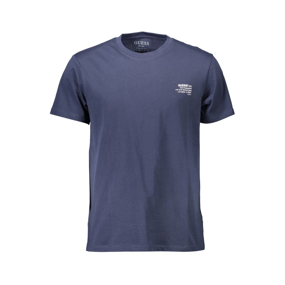 Blue Cotton Men T-Shirt - GLAMHUB BOUTIQUE 