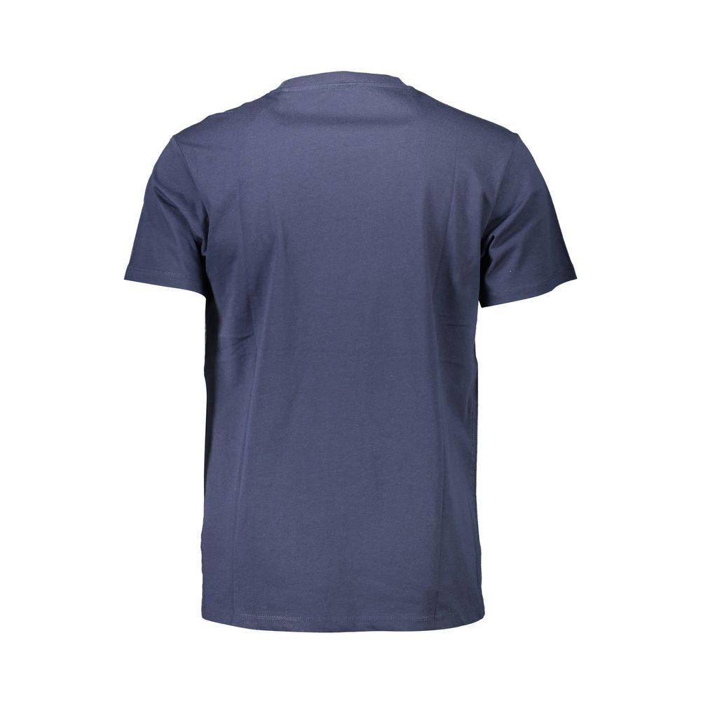 Blue Cotton Men T-Shirt - GLAMHUB BOUTIQUE 