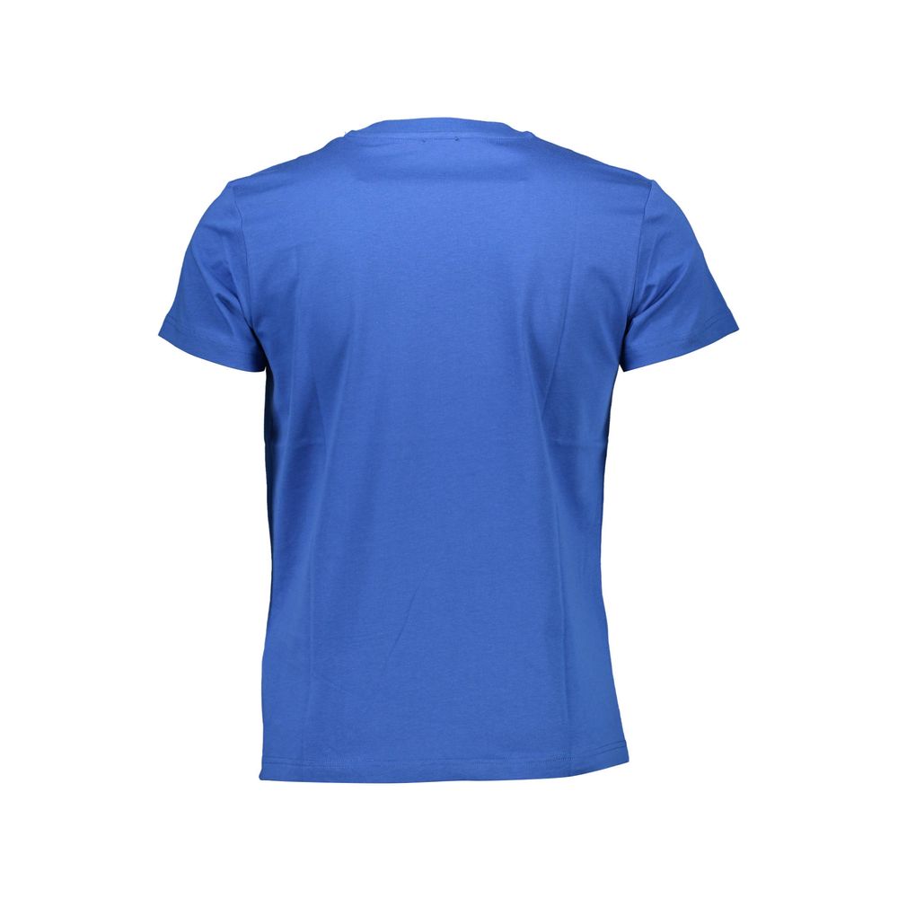 Blue Cotton Men T-Shirt - GLAMHUB BOUTIQUE 