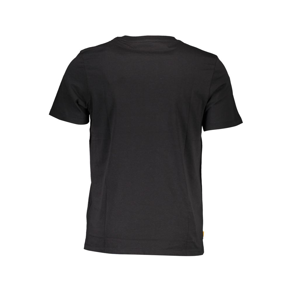 Black Cotton Men T-Shirt - GlamHub Luxury and Icon Brand Clothing