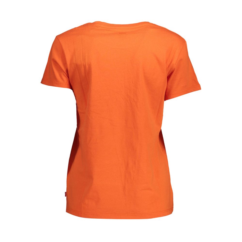 Orange Cotton Women T-Shirt - GLAMHUB BOUTIQUE 