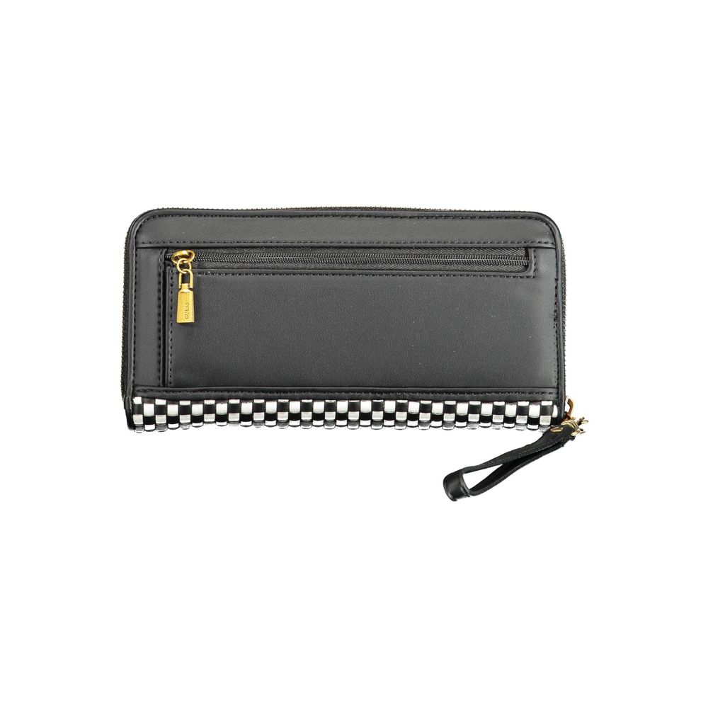 Black Polyethylene Women Wallet - GLAMHUB BOUTIQUE 