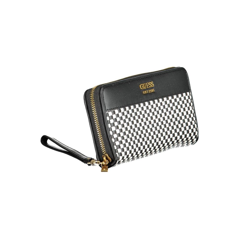 Black Polyethylene Women Wallet - GLAMHUB BOUTIQUE 