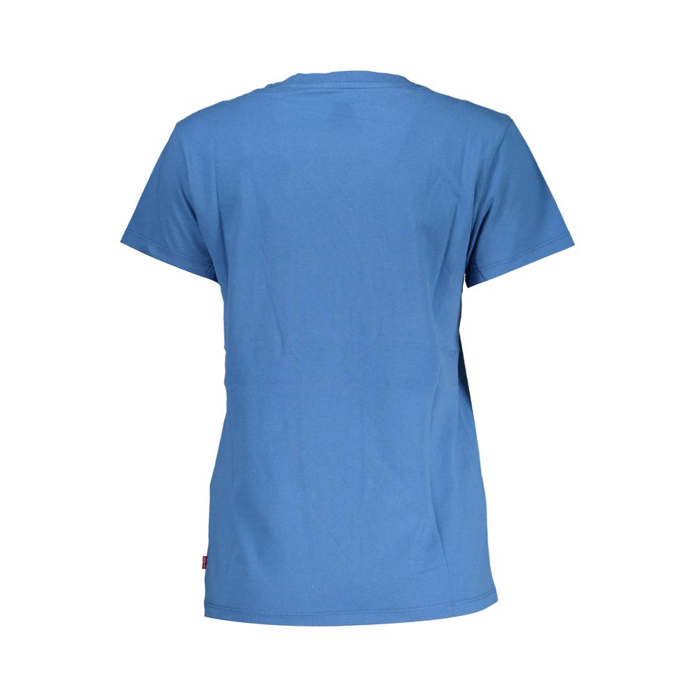 Blue Cotton Women T-Shirt - GLAMHUB BOUTIQUE 