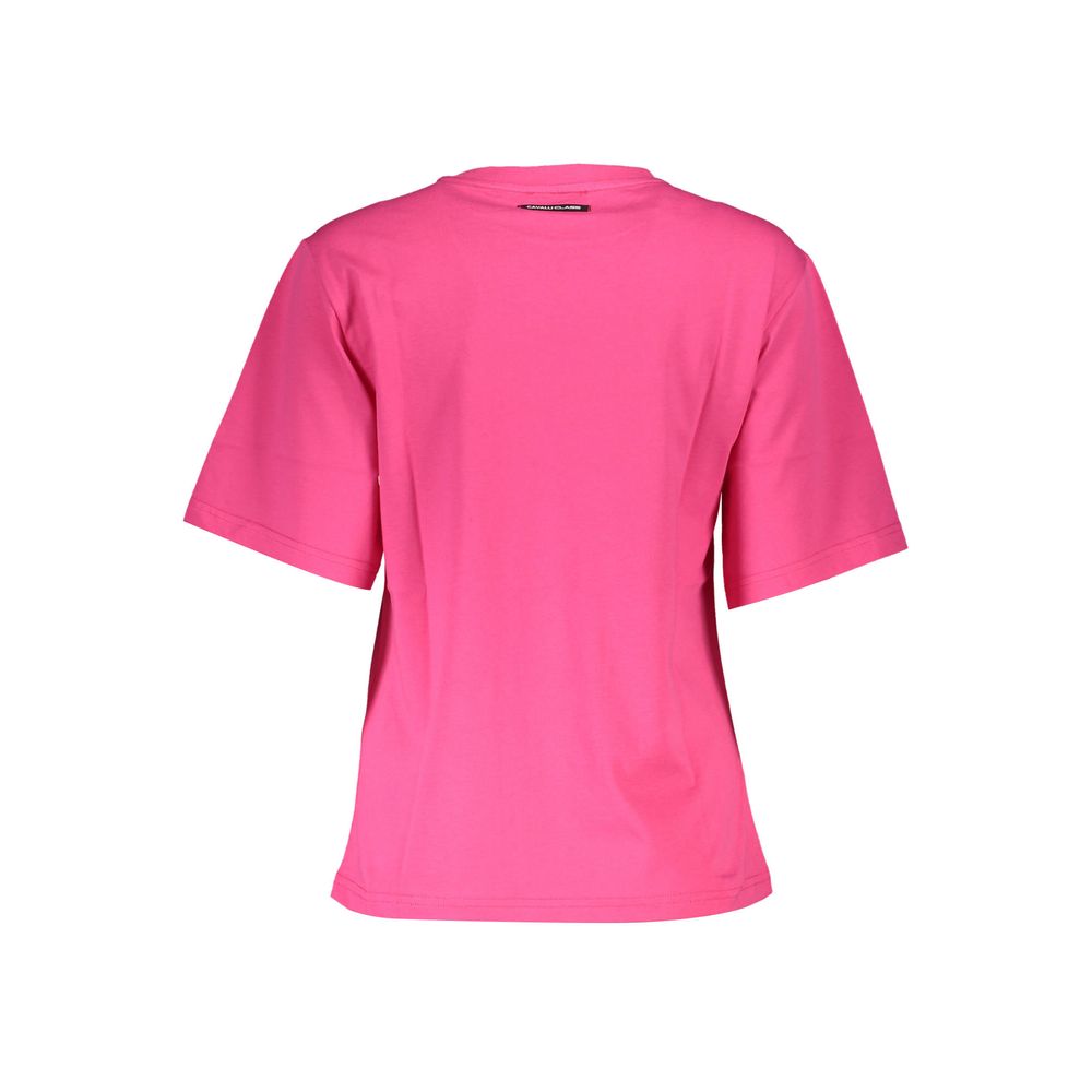 Pink Cotton Women T-Shirt - GlamHub Luxury and Icon Brand Clothing