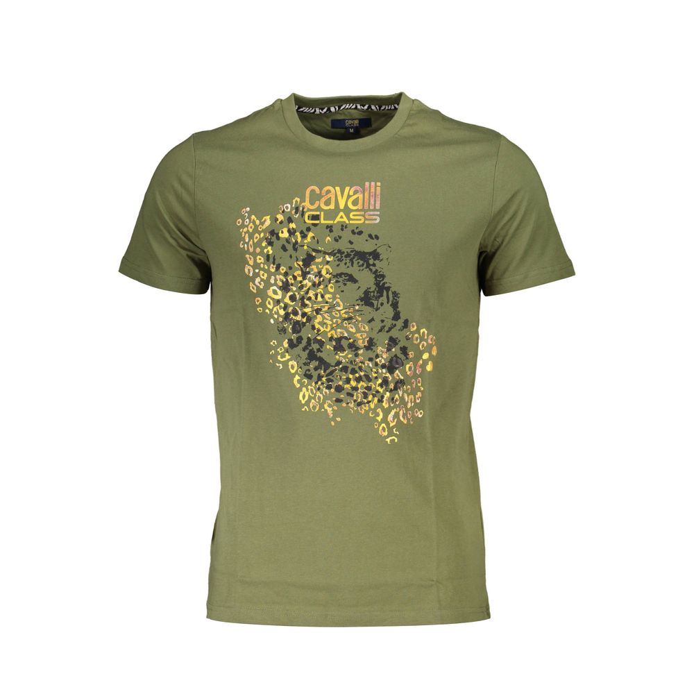 Green Cotton T-Shirt - GlamHub Luxury and Icon Brand Clothing