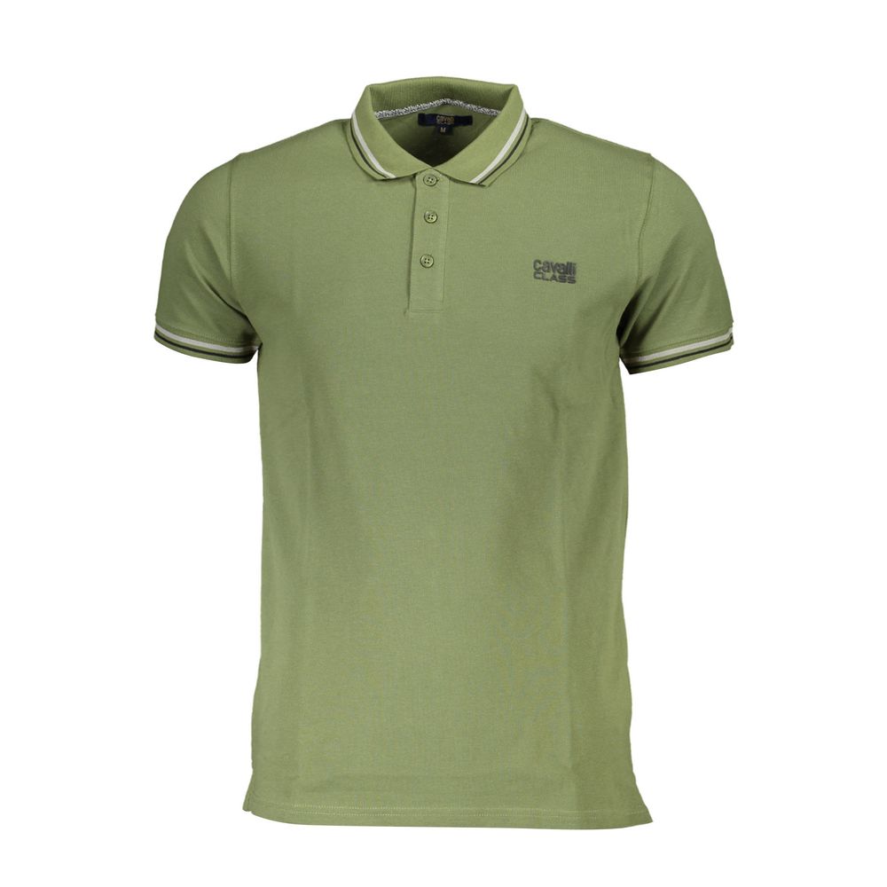 Green Cotton Polo Shirt - GlamHub Luxury and Icon Brand Clothing