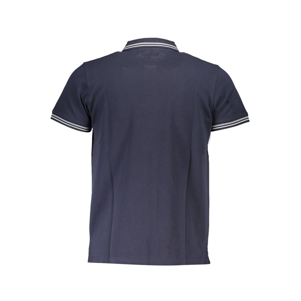 Blue Cotton Polo Shirt - GlamHub Luxury and Icon Brand Clothing