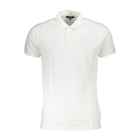 White Cotton Polo Shirt - GlamHub Luxury and Icon Brand Clothing