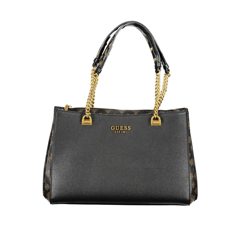 Black Polyethylene Handbag - GLAMHUB BOUTIQUE 