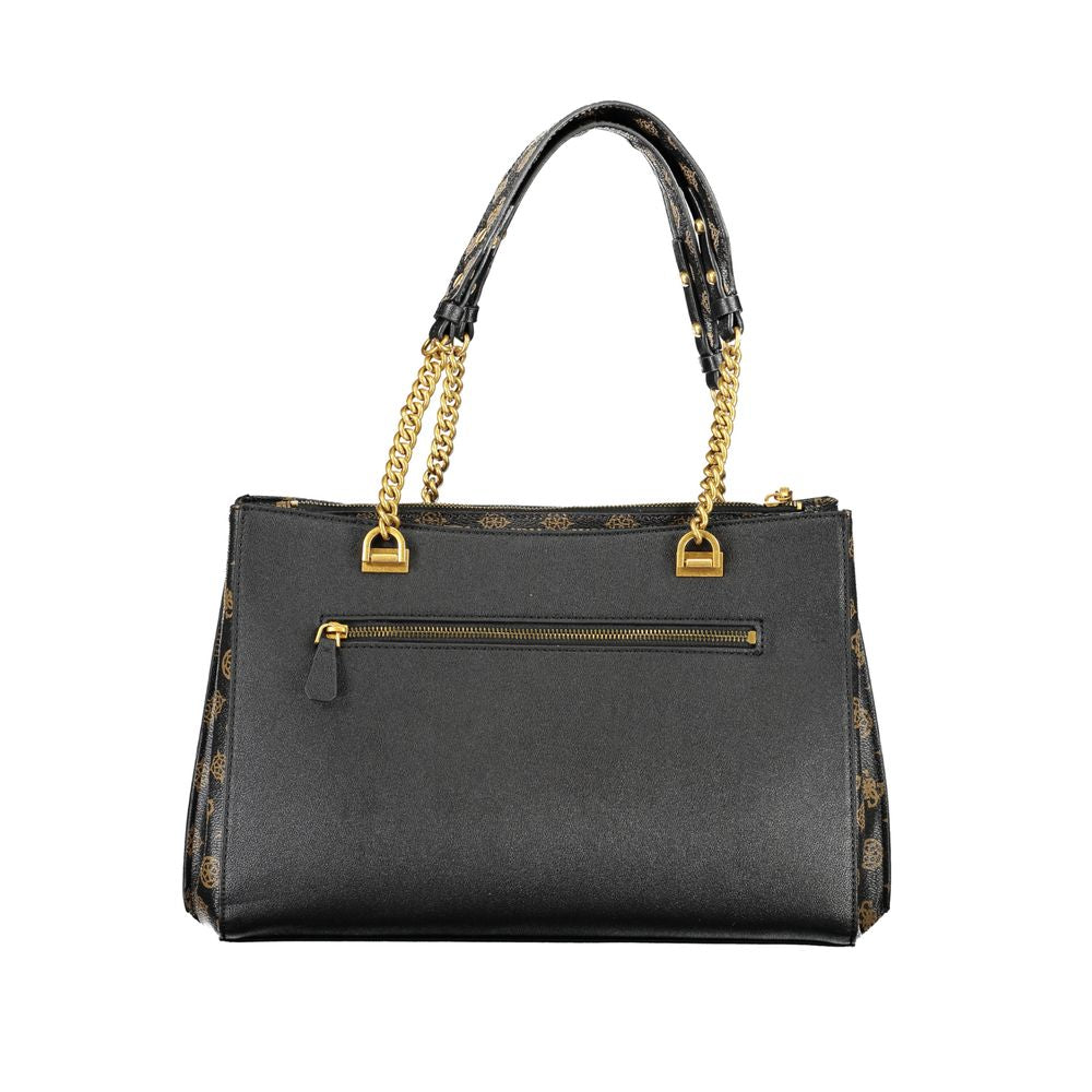 Black Polyethylene Handbag - GLAMHUB BOUTIQUE 