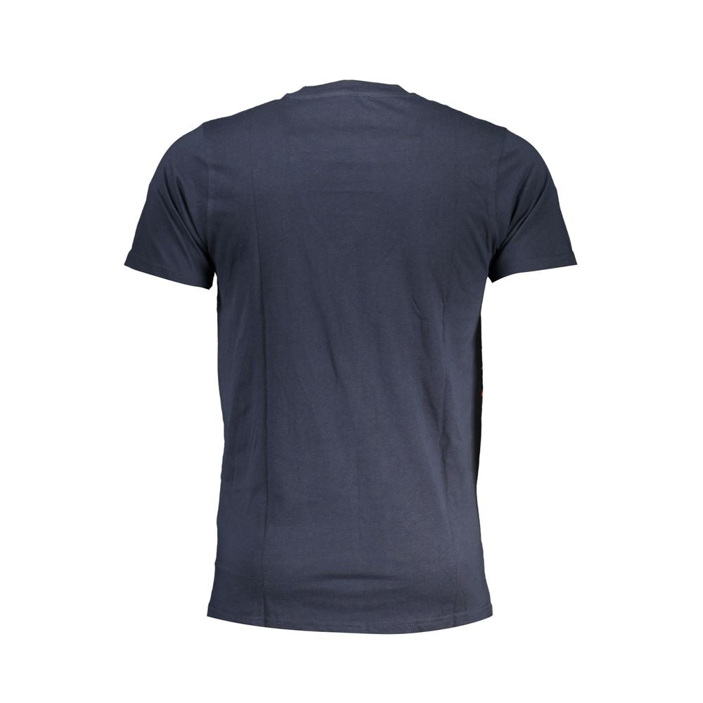 Blue Cotton T-Shirt - GlamHub Luxury and Icon Brand Clothing