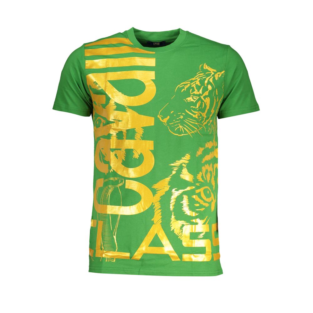 Green Cotton T-Shirt - GlamHub Luxury and Icon Brand Clothing