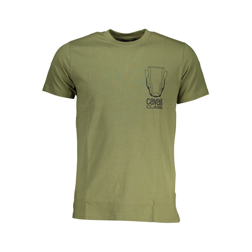 Green Cotton T-Shirt - GlamHub Luxury and Icon Brand Clothing