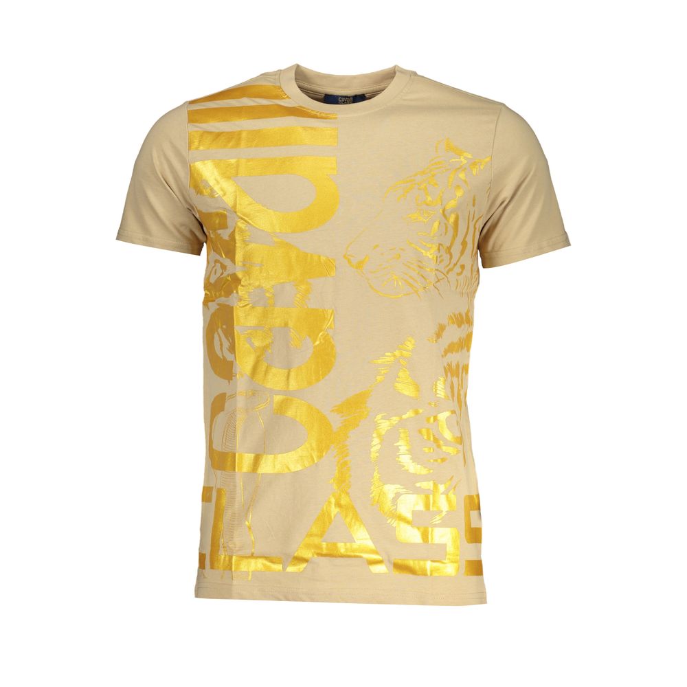 Beige Cotton T-Shirt - GlamHub Luxury and Icon Brand Clothing