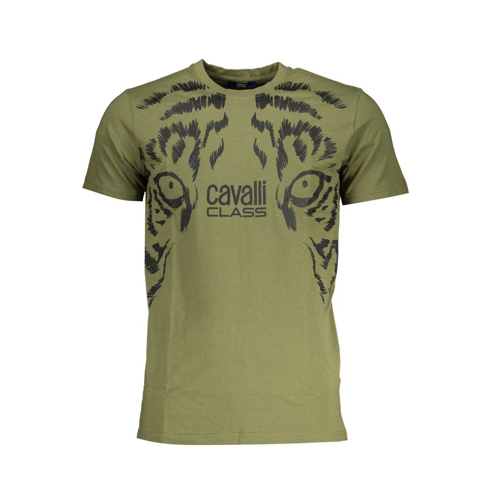 Green Cotton T-Shirt - GlamHub Luxury and Icon Brand Clothing