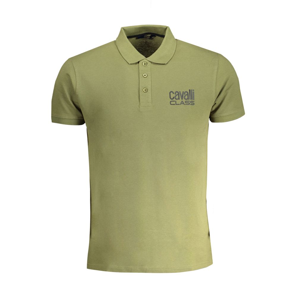 Green Cotton Polo Shirt - GlamHub Luxury and Icon Brand Clothing