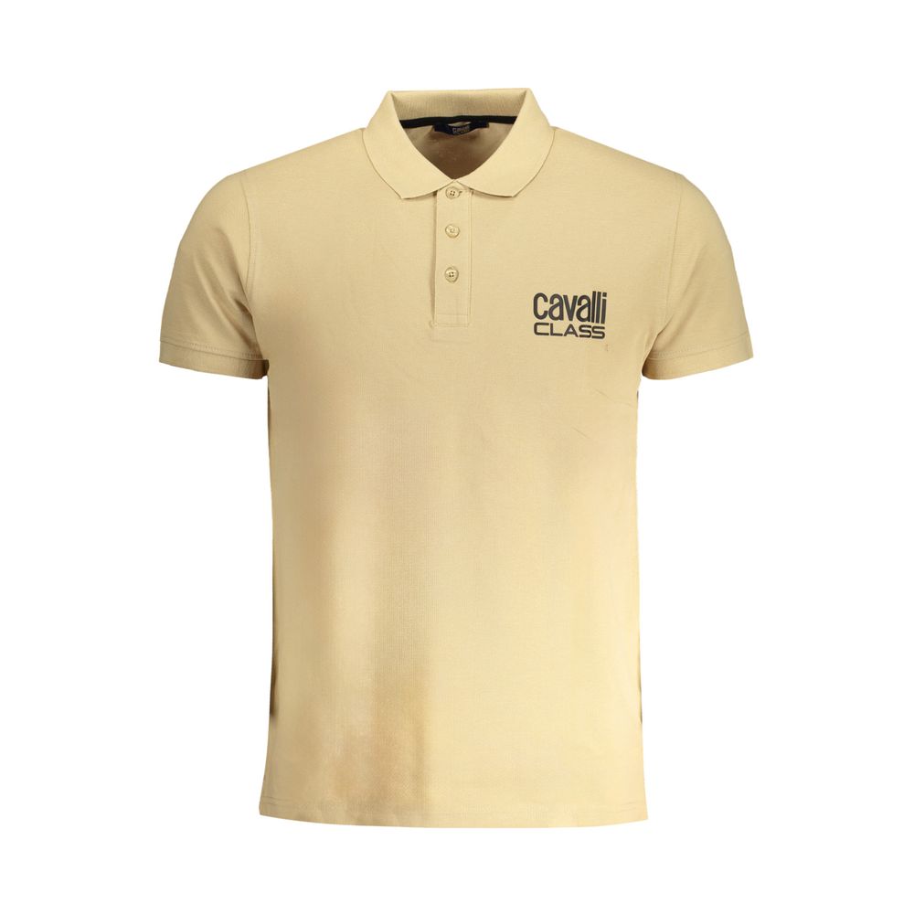 Beige Cotton Polo Shirt - GlamHub Luxury and Icon Brand Clothing