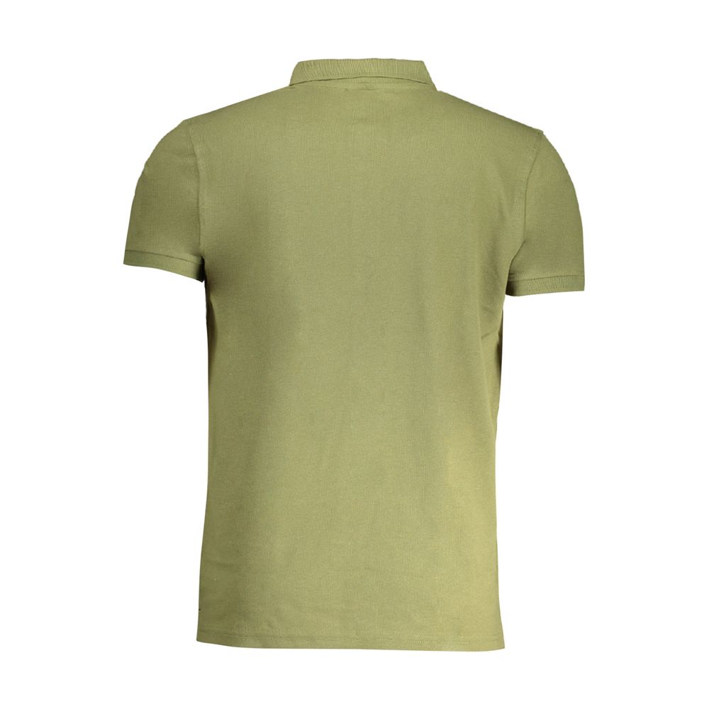 Green Cotton Polo Shirt - GlamHub Luxury and Icon Brand Clothing