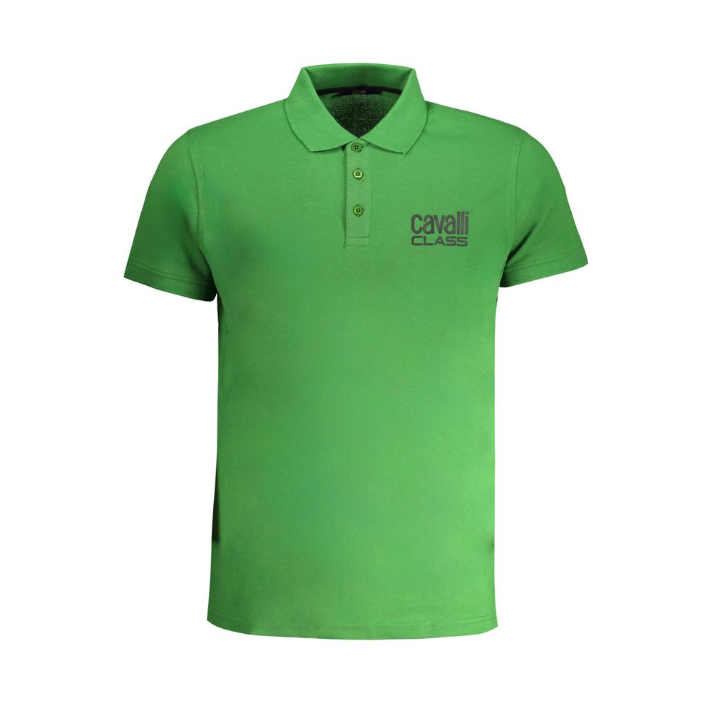 Green Cotton Polo Shirt - GlamHub Luxury and Icon Brand Clothing