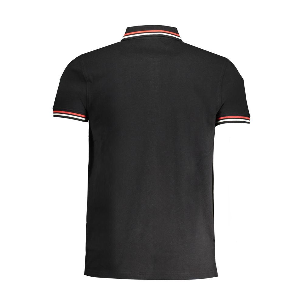 Black Cotton Polo Shirt - GlamHub Luxury and Icon Brand Clothing