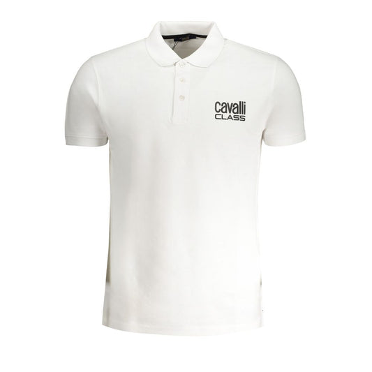 White Cotton Polo Shirt - GlamHub Luxury and Icon Brand Clothing