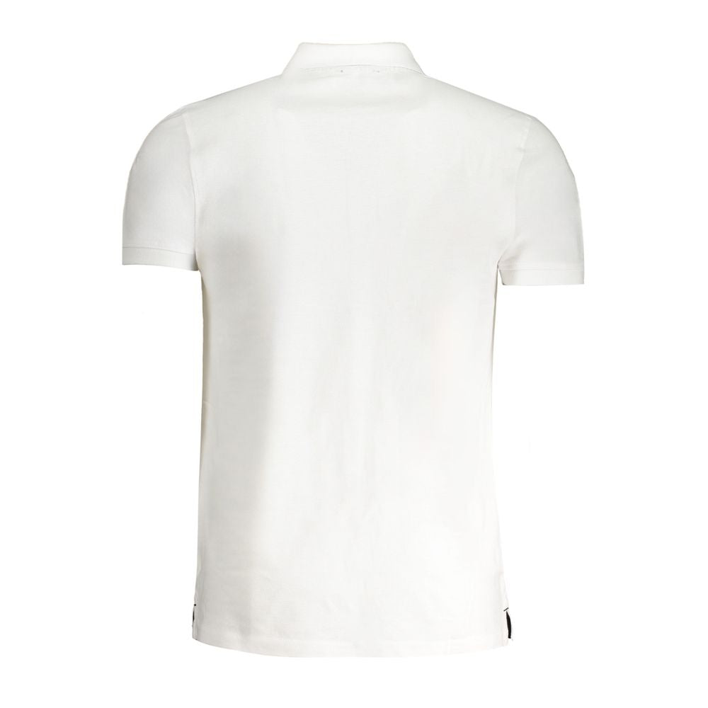 White Cotton Polo Shirt - GlamHub Luxury and Icon Brand Clothing