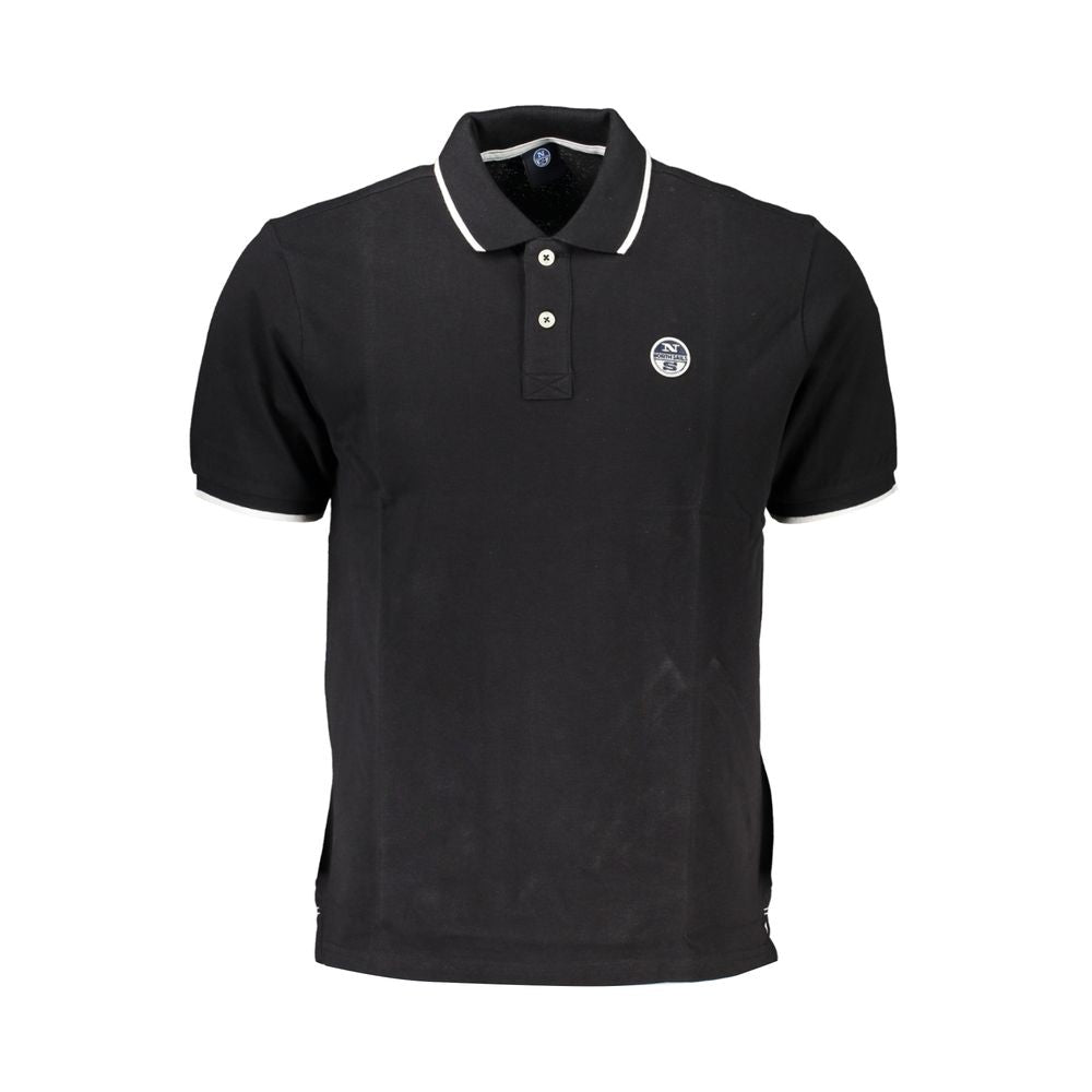 Black Cotton Polo Shirt