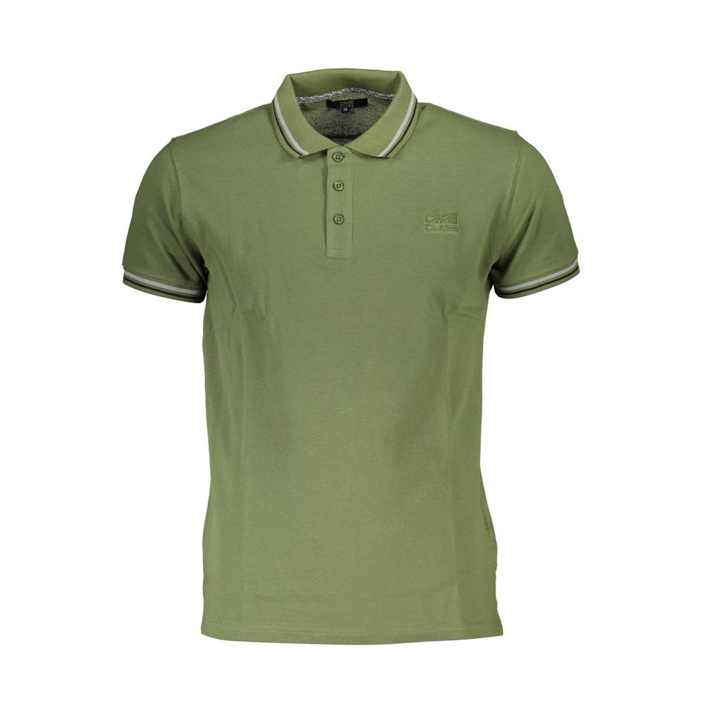 Green Cotton Polo Shirt - GlamHub Luxury and Icon Brand Clothing