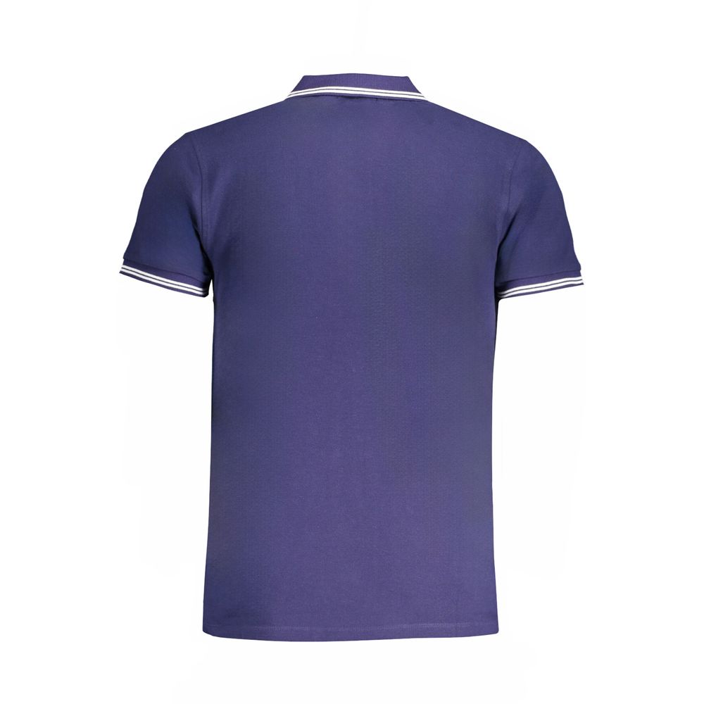 Blue Cotton Polo Shirt - GlamHub Luxury and Icon Brand Clothing