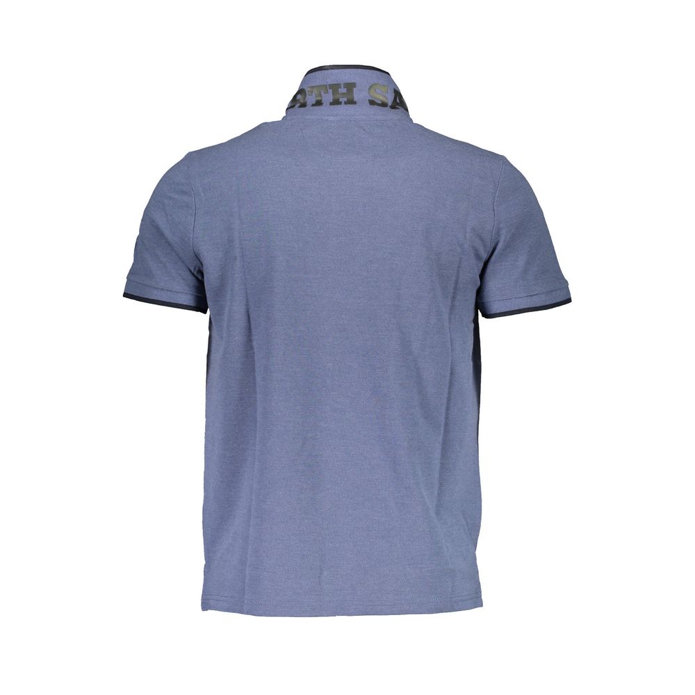 Blue Cotton Mens Polo Shirt