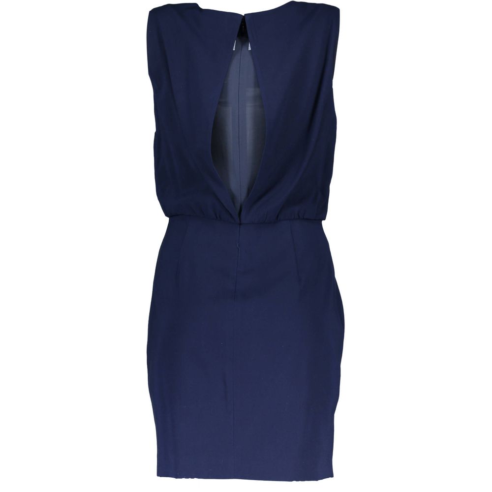 Blue Viscose Women Dress - GlamHub Luxury and Icon Brand Clothing