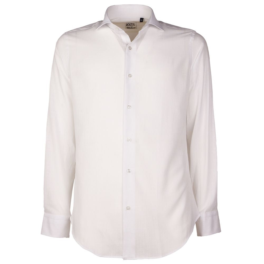 White Cotton Shirt - GlamHub Luxury and Icon Brand Clothing