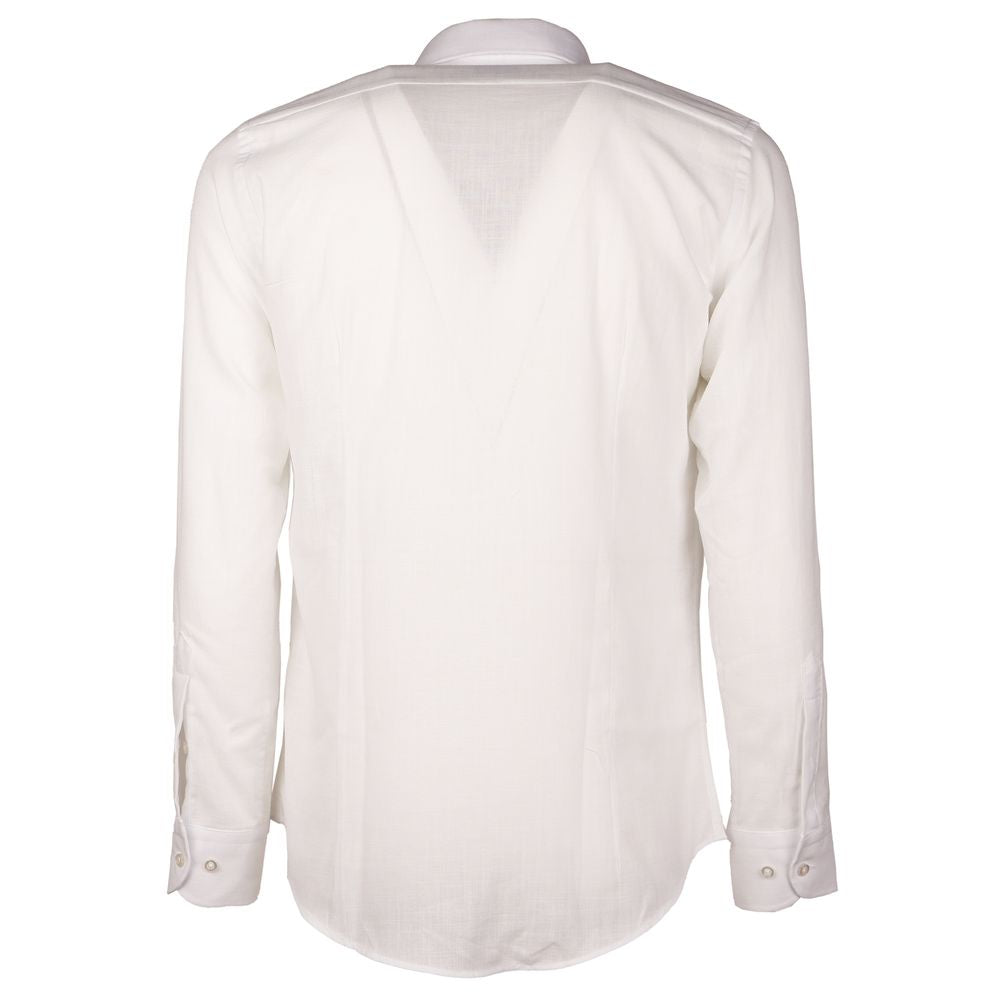 White Cotton Shirt - GlamHub Luxury and Icon Brand Clothing