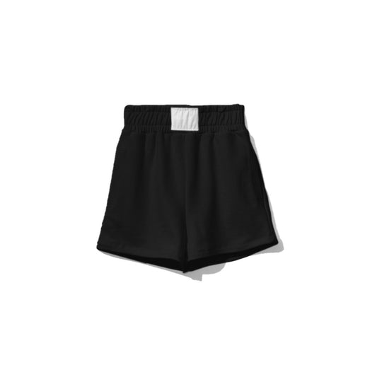 Chic Stretch Cotton Shorts with Logo Accents - GlamHub Luxury and Icon Brand Clothing