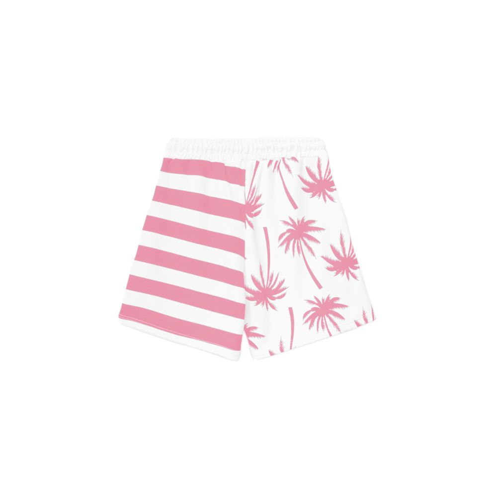 Chic Pink Striped Drawstring Shorts - GlamHub Luxury and Icon Brand Clothing