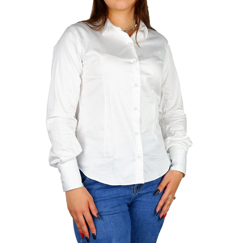 Elegant Satin Cotton Milano Shirt - GlamHub Luxury and Icon Brand Clothing